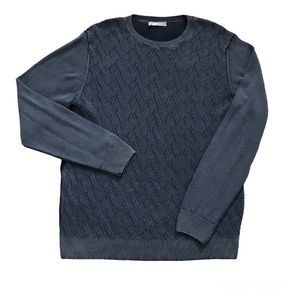 Fradi 100% Virgin Wool Chevron Print Knit Sweater Fits Men's Large Classy